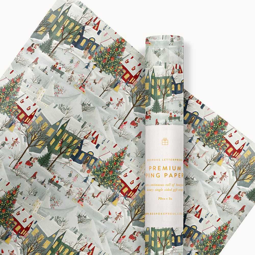 The Christmas Village Gift Wrap 3m - Pure Apotheca