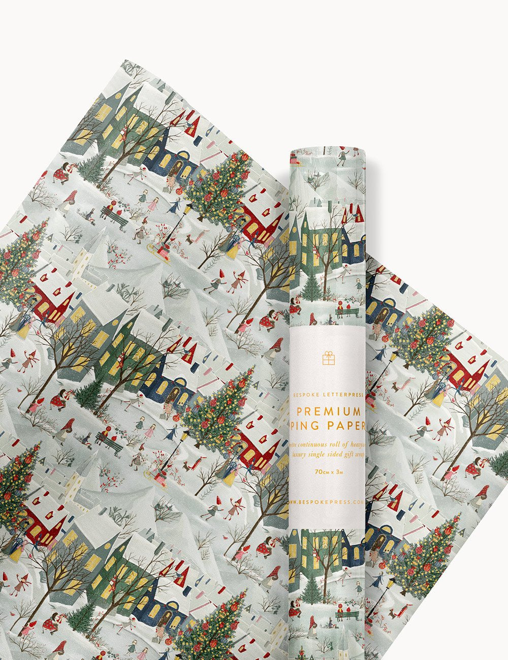 The Christmas Village Gift Wrap 3m - Pure Apotheca