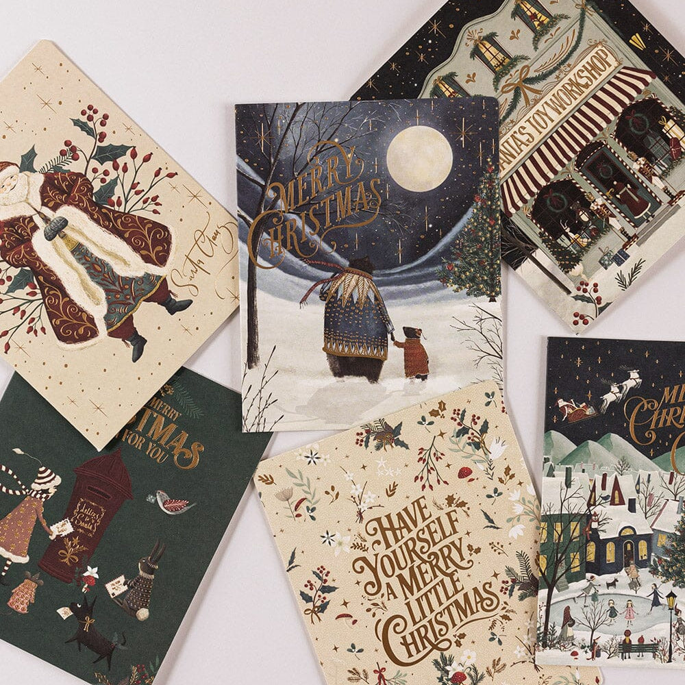 The Christmas Village Greeting Cards Boxed Set 6pk - Pure Apotheca
