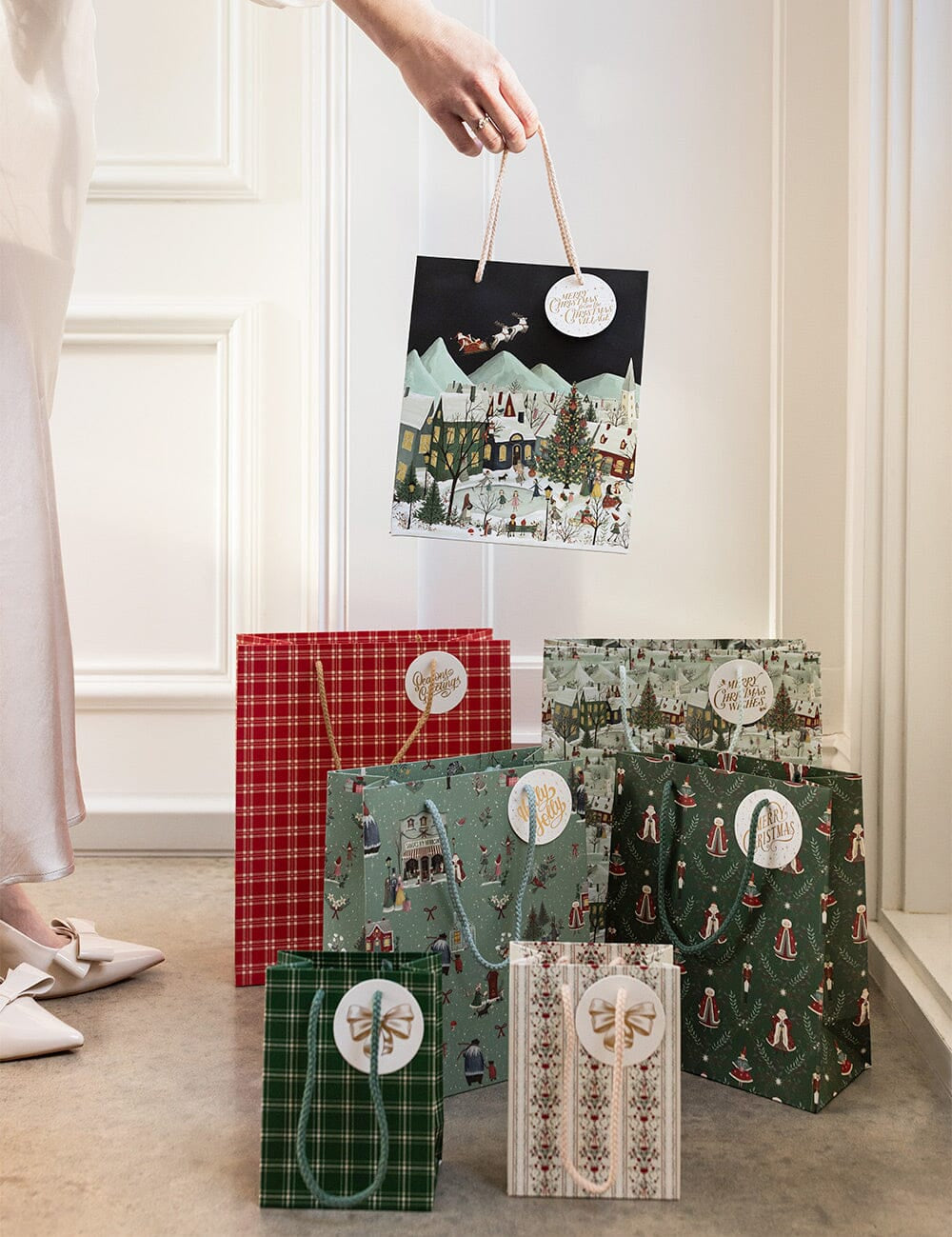 The Christmas Village Medium Gift Bag - Pure Apotheca