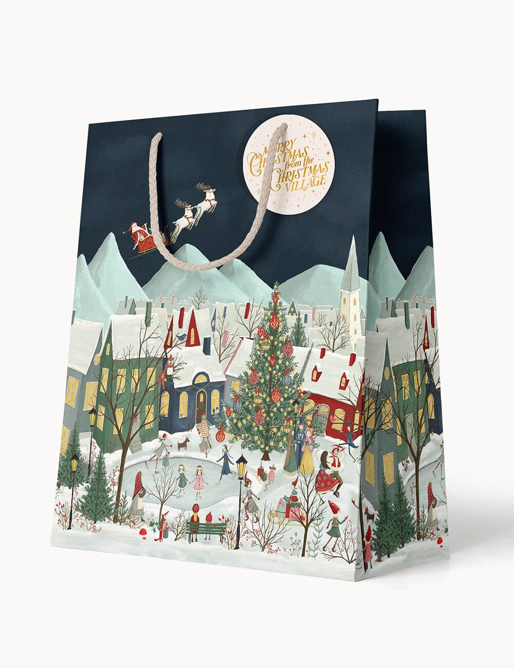 The Christmas Village Medium Gift Bag - Pure Apotheca