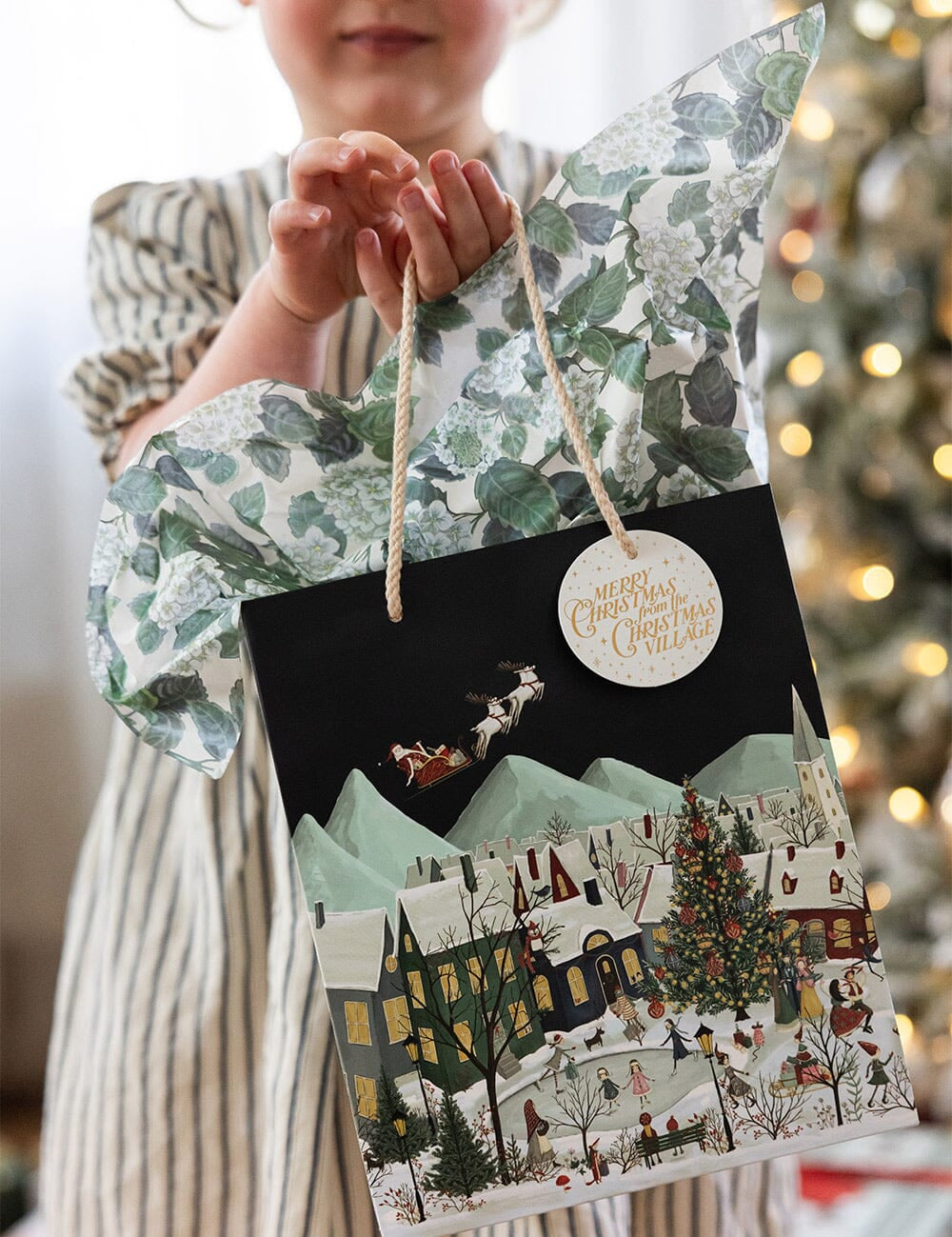 The Christmas Village Medium Gift Bag - Pure Apotheca