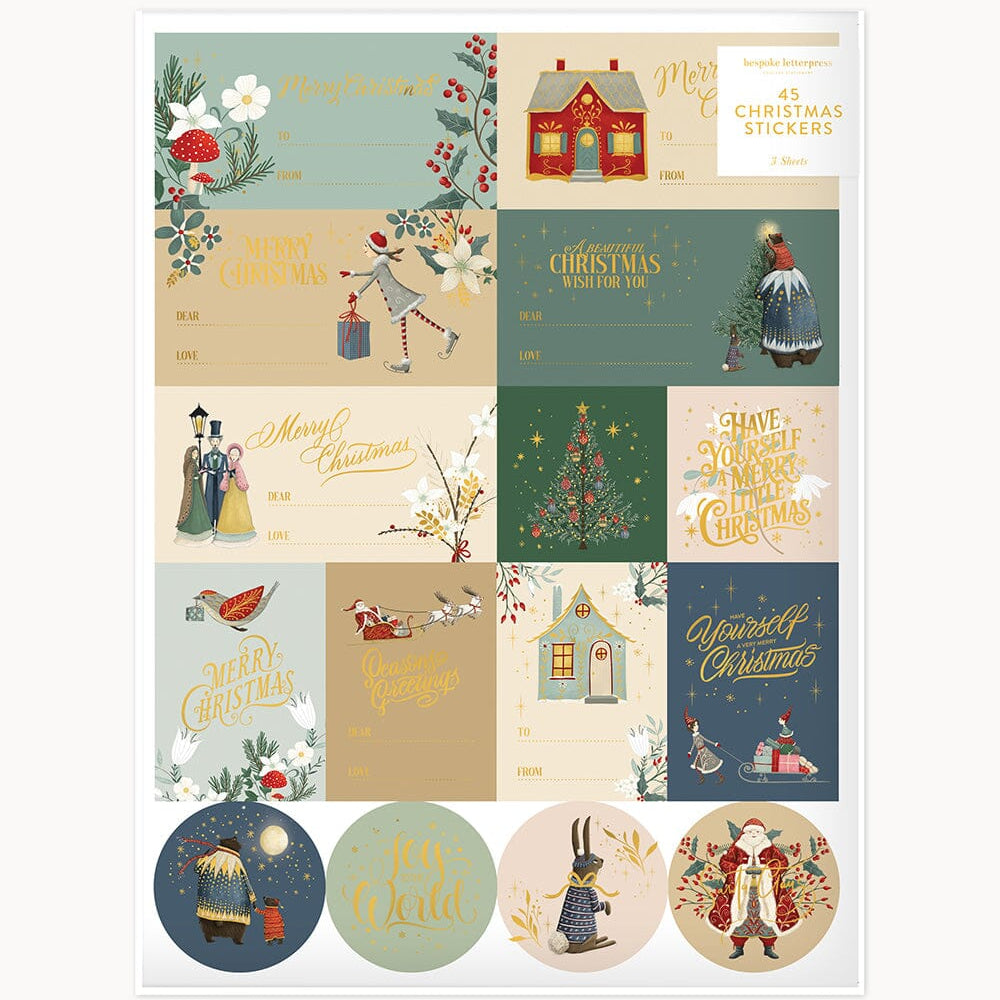 The Christmas Village Sticker Pack - 45 Stickers - Pure Apotheca
