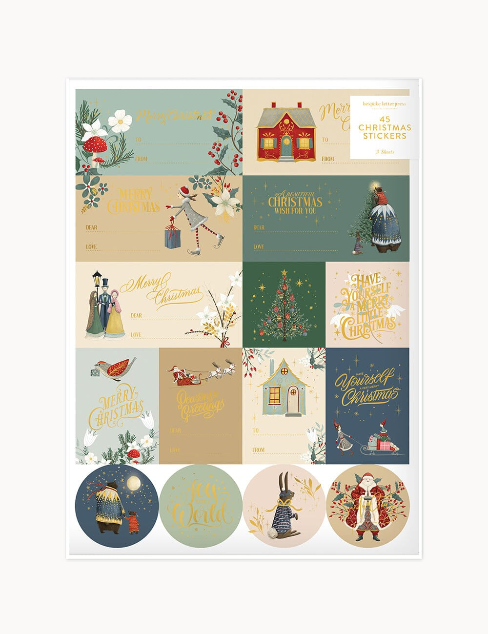 The Christmas Village Sticker Pack - 45 Stickers - Pure Apotheca
