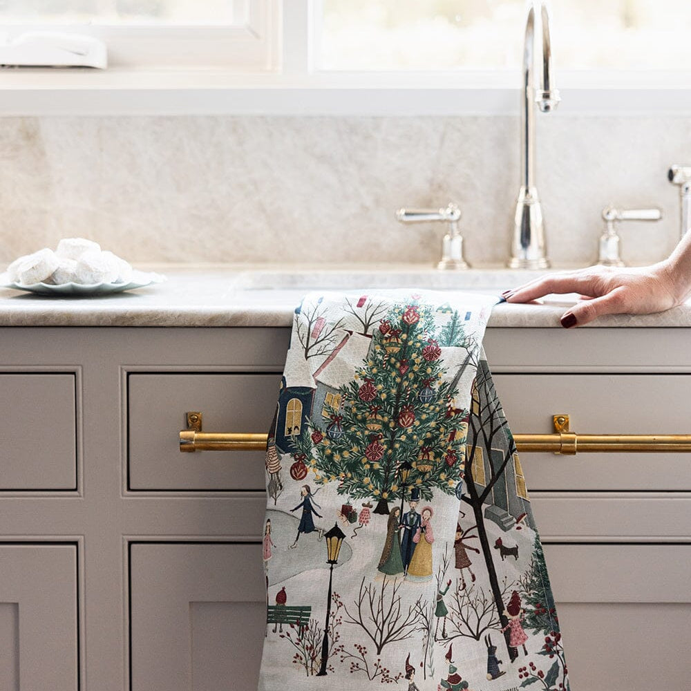 The Christmas Village Tea towel - Pure Apotheca
