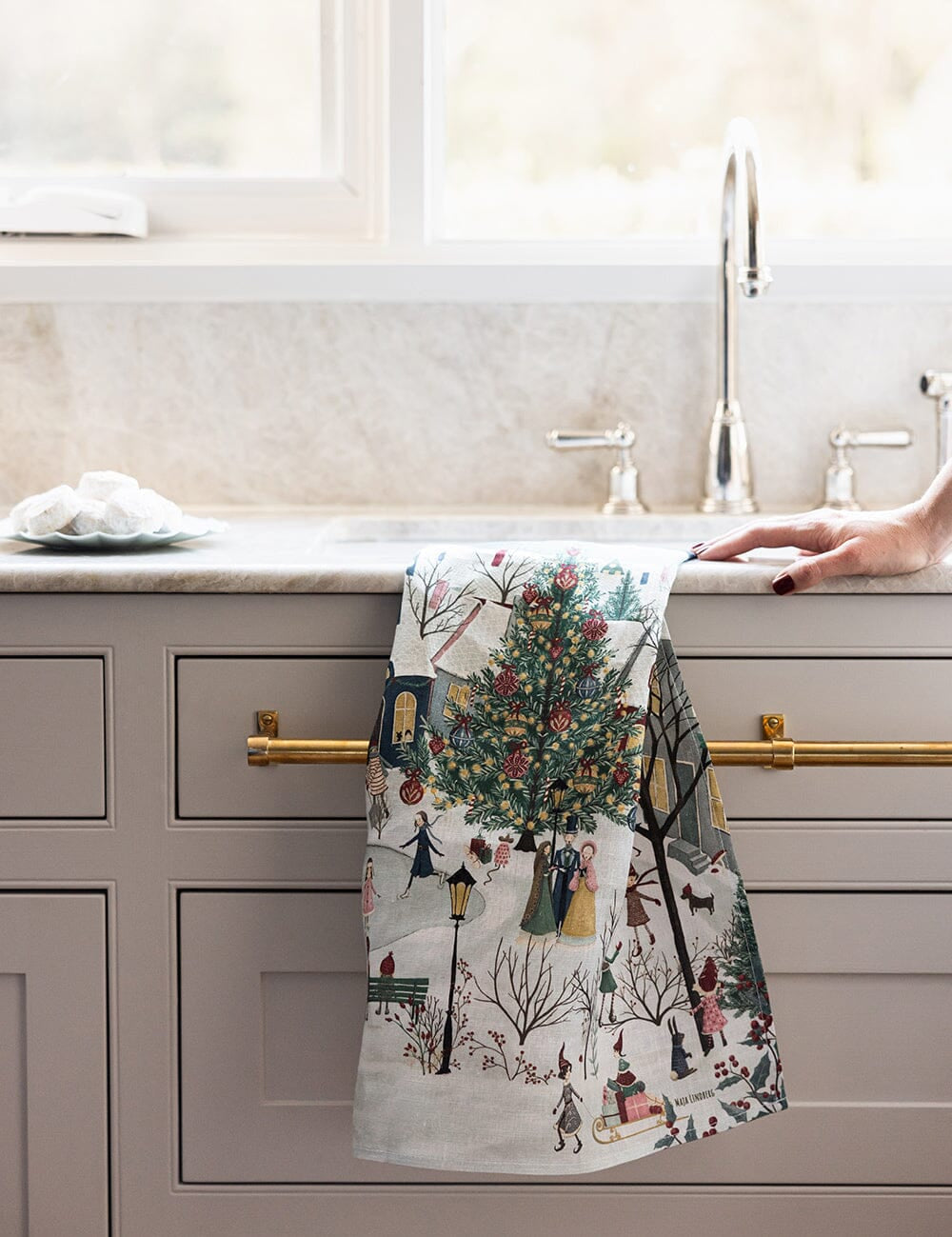 The Christmas Village Tea towel - Pure Apotheca