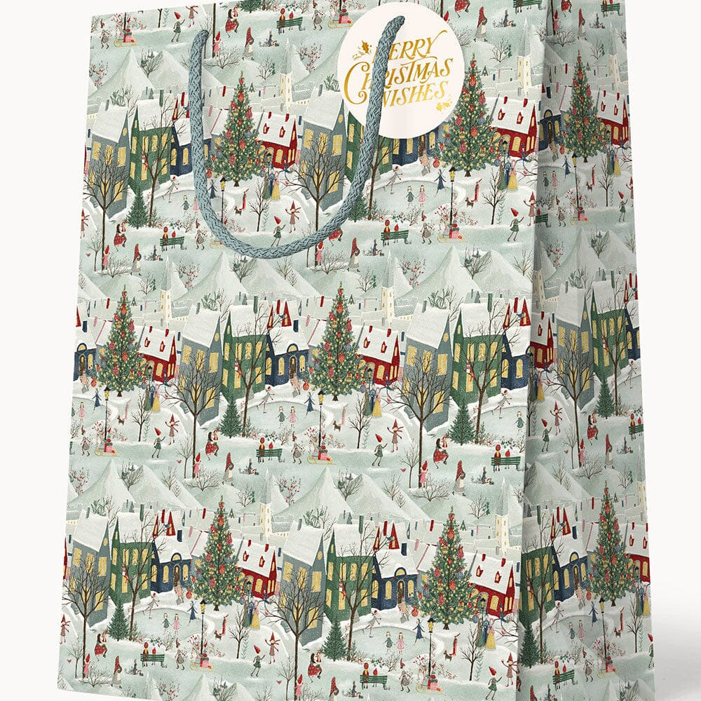 The Snowy Village Large Gift Bag - Pure Apotheca