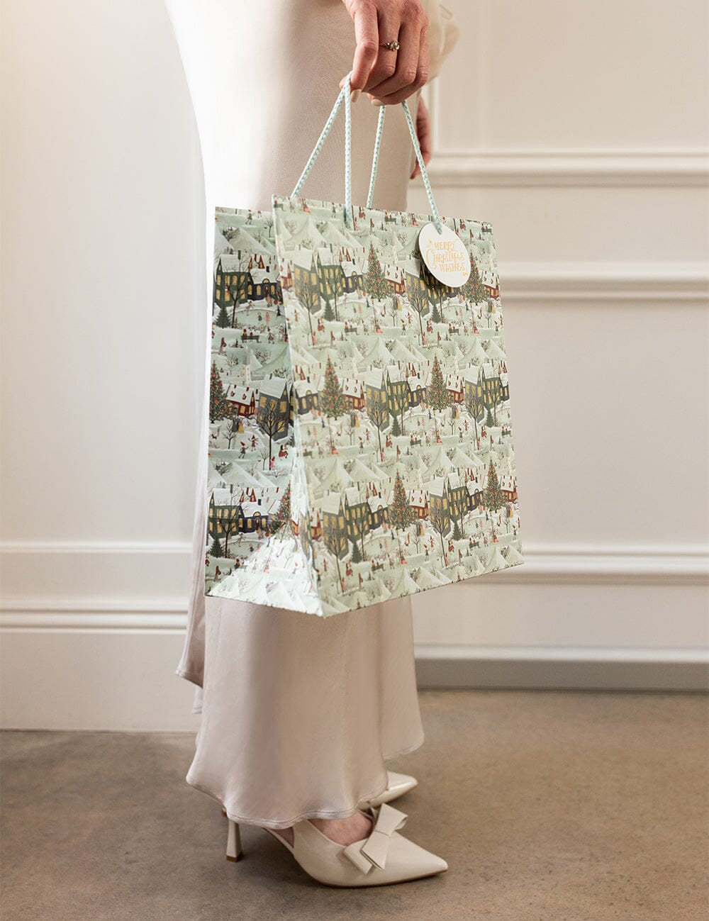 The Snowy Village Large Gift Bag - Pure Apotheca