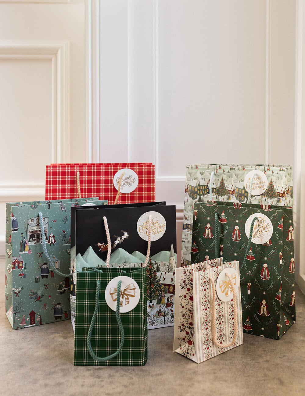 The Snowy Village Large Gift Bag - Pure Apotheca