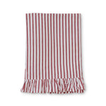 TILLY RED STRIPE FRILLED TABLECLOTH 150X300CM - Pure Apotheca