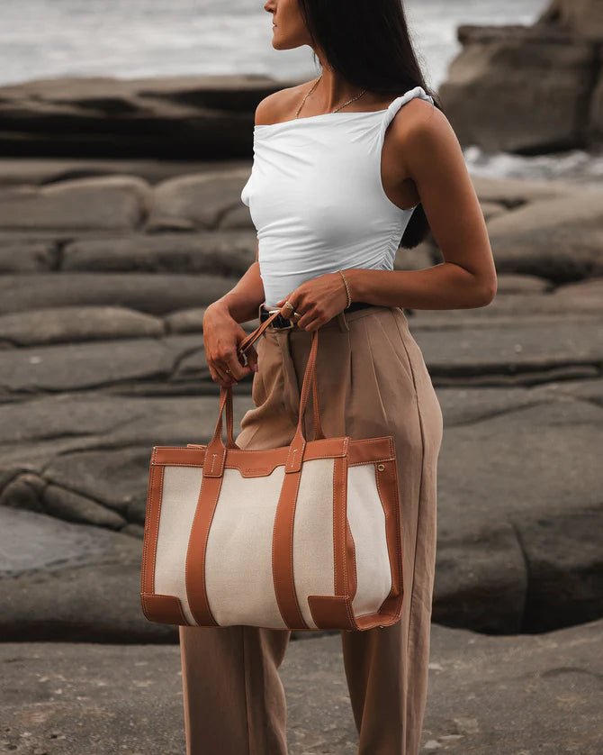 Toorak Canvas Tote Bag Natural Tan - Pure Apotheca