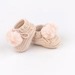 Topsy Faux Fur Pom Pom Booties Rice - Pure Apotheca