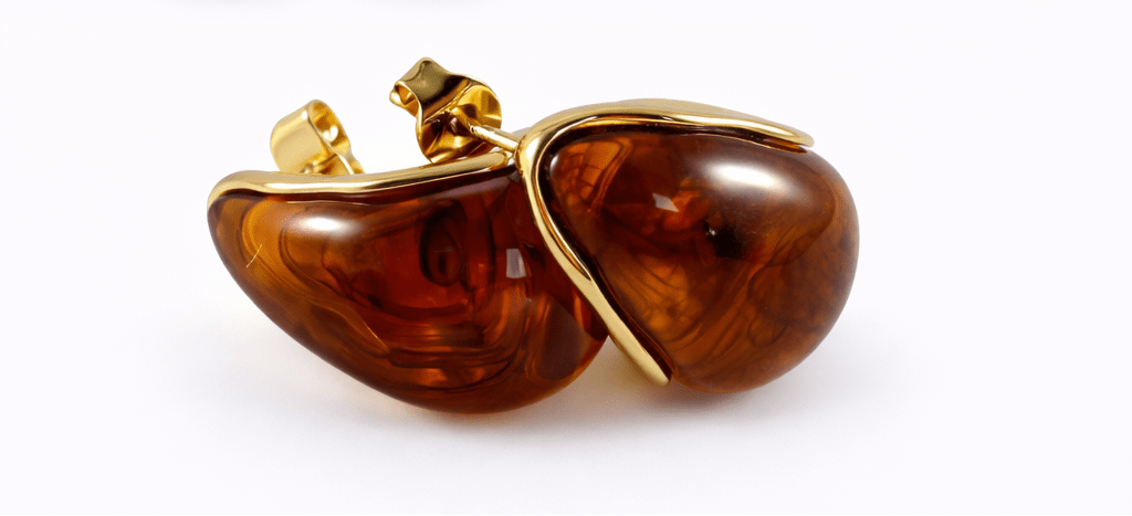 Tortoise Chunky Gold Half Hoop - Pure Apotheca