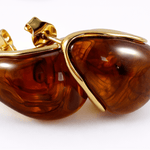 Tortoise Chunky Gold Half Hoop - Pure Apotheca