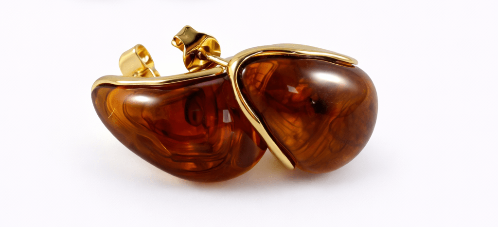 Tortoise Chunky Gold Half Hoop - Pure Apotheca