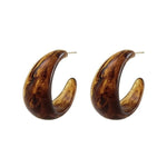 Tortoise Half Hoop Earring - Pure Apotheca