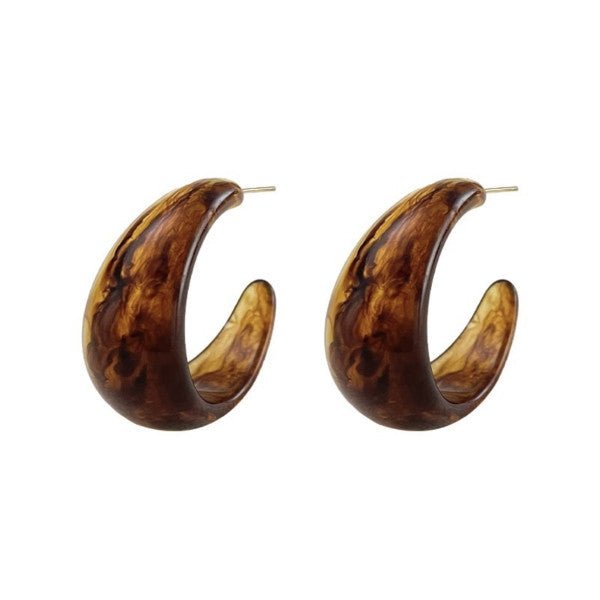 Tortoise Half Hoop Earring - Pure Apotheca