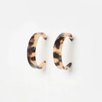Tortoise Shell Beige Hoops - Pure Apotheca
