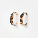 Tortoise Shell Beige Hoops - Pure Apotheca