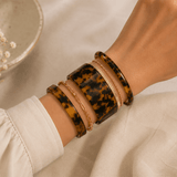 Tortoise Shell Brown Cuff Bangle - Pure Apotheca