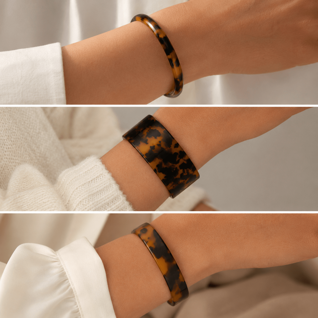 Tortoise Shell Brown Cuff Bangle - Pure Apotheca
