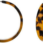 Tortoise Shell Tan Hoops - Pure Apotheca