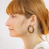 Tortoise Shell Tan Hoops - Pure Apotheca