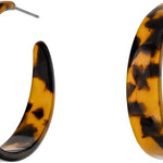 Tortoise Shell Tan Hoops - Pure Apotheca