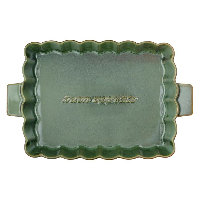 Toscana Ceramic Baking Dish Olive 42x27x6.5cm - Pure Apotheca