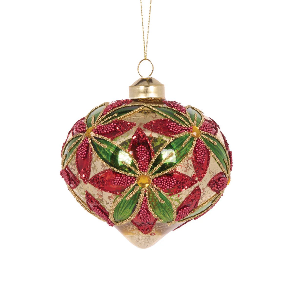 TRADITIONAL BEADED FLORAL ONION BAUBLE - Pure Apotheca