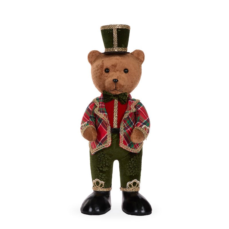 TRADITIONAL GREEN TARTAN MR BEAR - Pure Apotheca