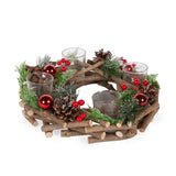 TRADITIONAL PINE 4/LIGHT CENTREPIECE ROUND - Pure Apotheca