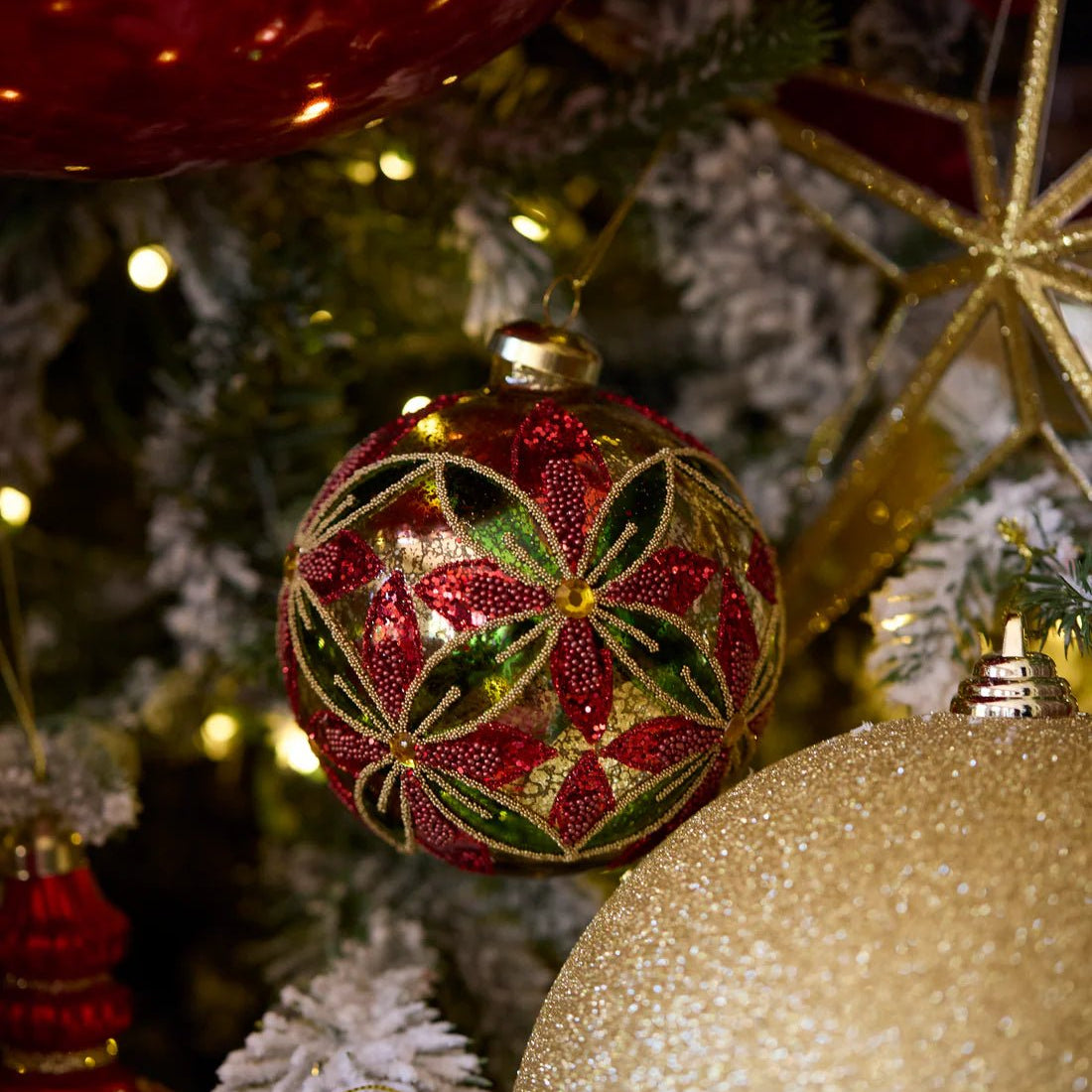 TRADITONAL BEADED FLORAL BAUBLE - Pure Apotheca