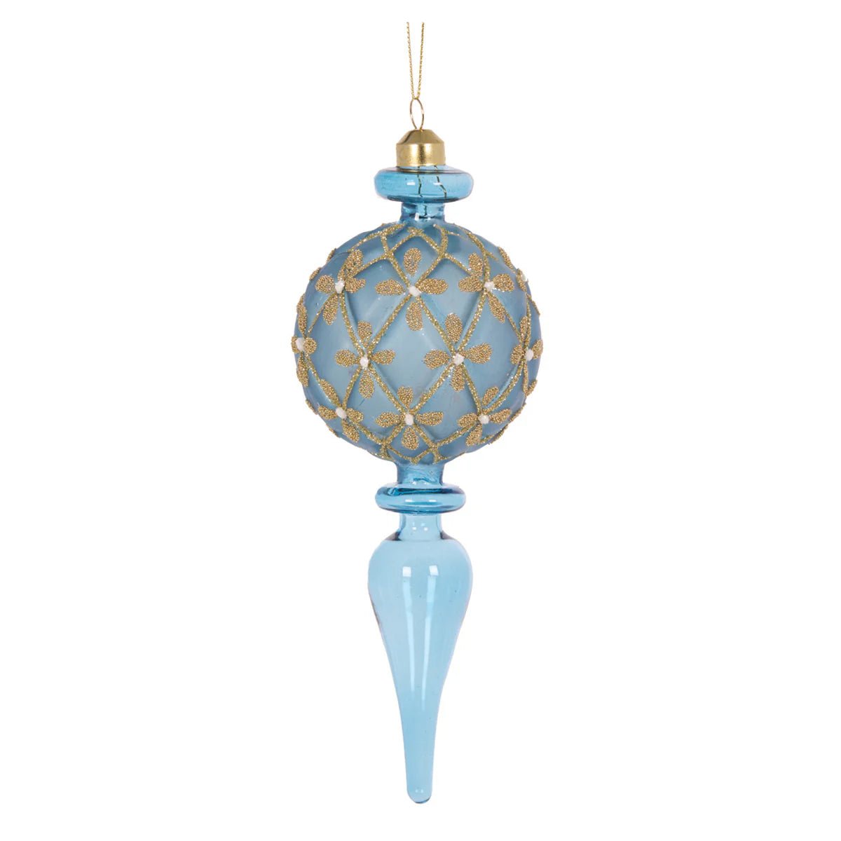 TRANSLUCENT BLUE FLORET FINIAL - Pure Apotheca