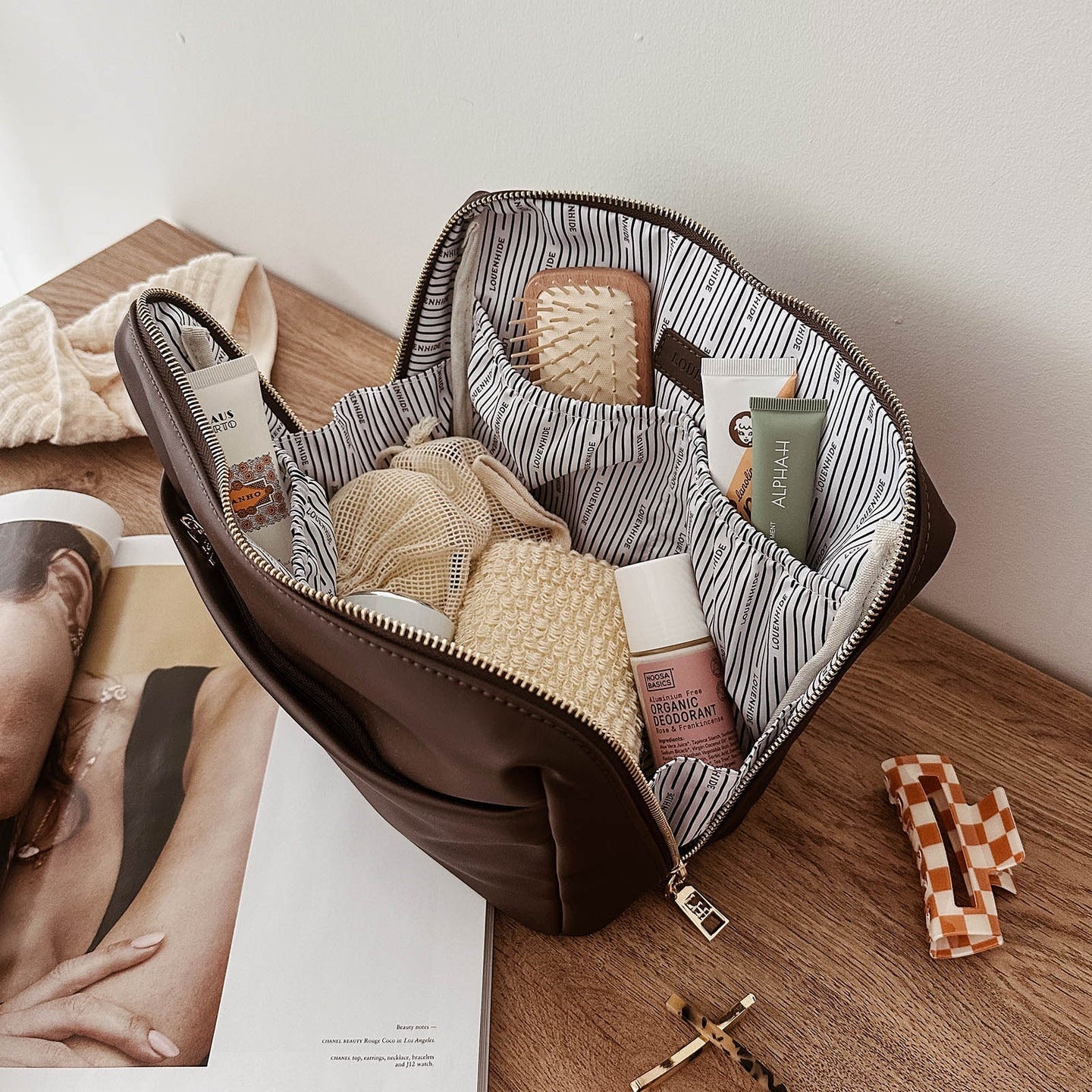 Vanessa Cosmetic Bag Chocolate - Pure Apotheca