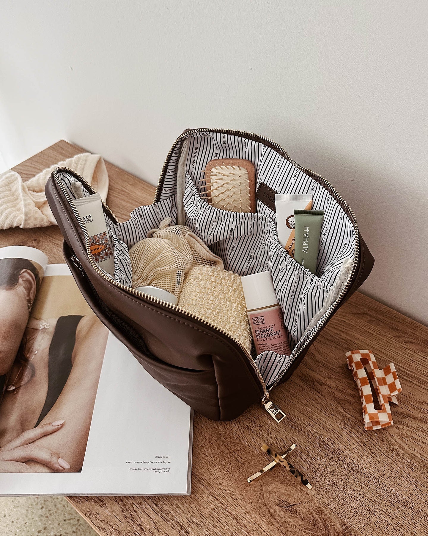 Vanessa Cosmetic Bag Chocolate - Pure Apotheca