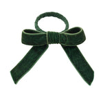 Velvet Bow Napkin Ring Met/Fab 12cm Grn - Pure Apotheca