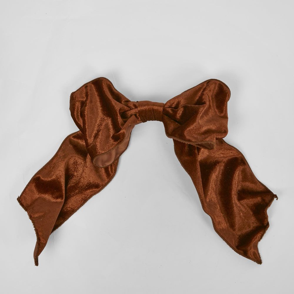 Velvet Clip on Bow LGE Bronze - Pure Apotheca