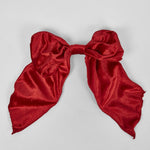 Velvet Clip on Bow LGE Red - Pure Apotheca