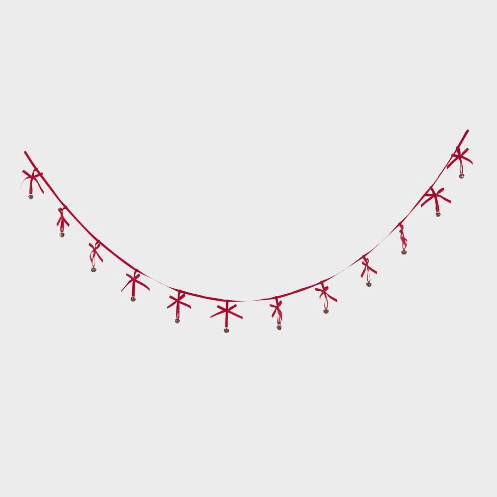 Velvet Ribbon and Bell Garland - Pure Apotheca