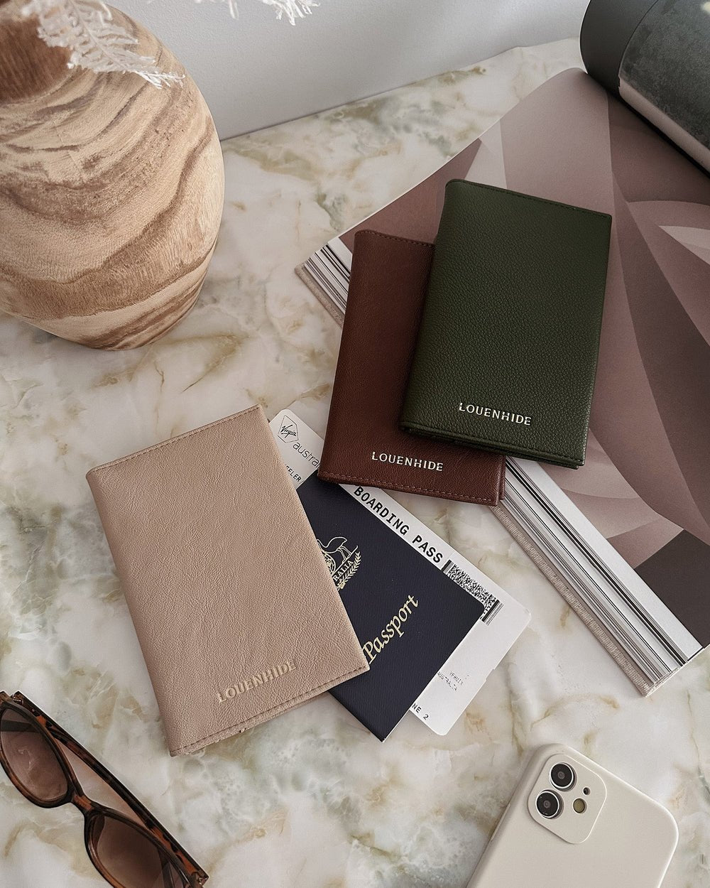 Venice Passport Holder Saddle Malt - Pure Apotheca