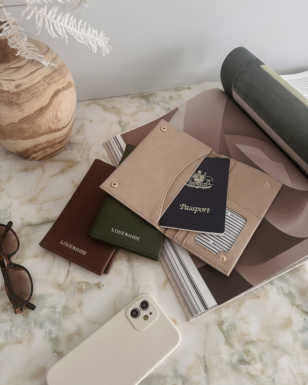 Venice Passport Holder Saddle Malt - Pure Apotheca