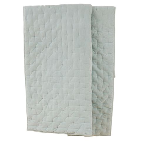 Vera Quilted Velvet Throw 130x180cm Mist - Pure Apotheca