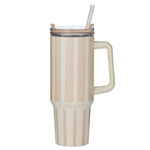 Vertice Stripe Insulated Mug 1.2L Pink - Pure Apotheca