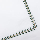 Vine Leaf Embroidered Table Runner 150x40cm - Pure Apotheca