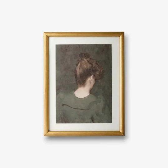 Vintage Portrait Lady in Green Wall Art - Pure Apotheca