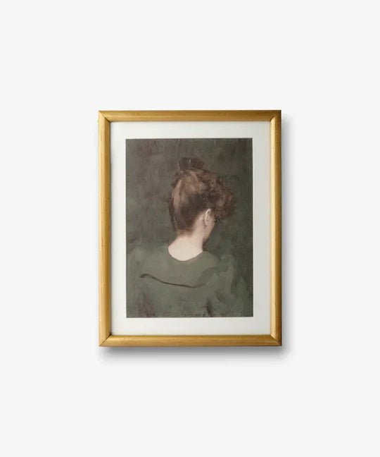 Vintage Portrait Lady in Green Wall Art - Pure Apotheca