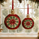 Vintage Red Round Bauble XL Hanging 38cm - Pure Apotheca