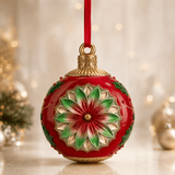 Vintage Red Round Bauble XL Hanging 38cm - Pure Apotheca