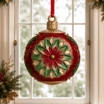 Vintage Red Round Bauble XL Hanging 47cm - Pure Apotheca
